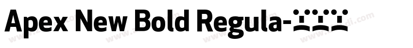Apex New Bold Regula字体转换